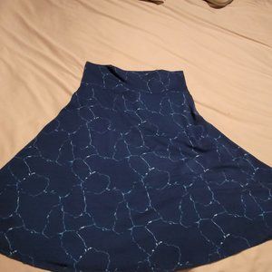 LuLaRoe Azure Skirt (Water Pattern)